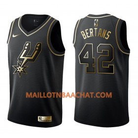 Maillot NBA San Antonio Spurs Davis Bertans 42 Nike Noir Golden Edition Swingman - Homme